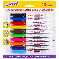 Маркеры стираемые для белой доски НАБОР 10 ЦВЕТОВ, ЮНЛАНДИЯ "COLORWAY", 3 мм, 152100 фото Маркеры стираемые для белой доски НАБОР 10 ЦВЕТОВ, ЮНЛАНДИЯ "COLORWAY", 3 мм, 152100
