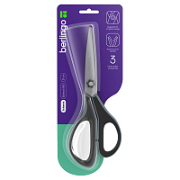 Ножницы Berlingo "Easycut 350", 21см, серые, эргономичные ручки, мягкие вставки, европодвес фото Ножницы Berlingo "Easycut 350", 21см, серые, эргономичные ручки, мягкие вставки, европодвес