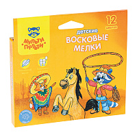 Мелки восковые утолщенные Мульти-Пульти "Енот в Мексике", 12цв., круглые, картон, европодвес фото Мелки восковые утолщенные Мульти-Пульти "Енот в Мексике", 12цв., круглые, картон, европодвес