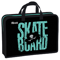 Папка с ручками 1 отделение, А4 Forst "Skateboard", 340*245*75мм, пластик, на молнии фото Папка с ручками 1 отделение, А4 Forst "Skateboard", 340*245*75мм, пластик, на молнии