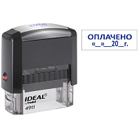 Штамп Ideal "ОПЛАЧЕНО, дата" 38*14мм (161489) фото Штамп Ideal "ОПЛАЧЕНО, дата" 38*14мм (161489)