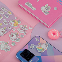 Наклейки объемные MESHU "Cute unicorn", 10*23см, с блестками, пакет европодвес фото Наклейки объемные MESHU "Cute unicorn", 10*23см, с блестками, пакет европодвес