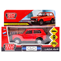 Машина игрушечная Технопарк "Lada 4x4", LADA, металл., 12см, красный, инерционная, с подвижными элементами фото Машина игрушечная Технопарк "Lada 4x4", LADA, металл., 12см, красный, инерционная, с подвижными элементами