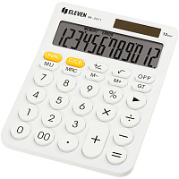 Калькулятор настольный Eleven RK-2311-WH, 12 разрядов, двойное питание, 143*192*26мм, белый фото Калькулятор настольный Eleven RK-2311-WH, 12 разрядов, двойное питание, 143*192*26мм, белый