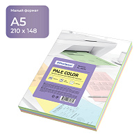 Бумага цветная OfficeSpace "Pale Color", А5, 80г/м2, 100л., (5 цветов) фото Бумага цветная OfficeSpace "Pale Color", А5, 80г/м2, 100л., (5 цветов)
