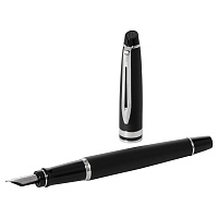 Ручка перьевая Waterman "Expert Matt Black CT" синяя, 1,0мм, подарочная упаковка фото Ручка перьевая Waterman "Expert Matt Black CT" синяя, 1,0мм, подарочная упаковка