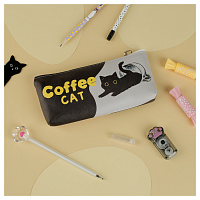 Пенал мягкий 200*85*30 MESHU "Coffee cat", искусственная кожа фото Пенал мягкий 200*85*30 MESHU "Coffee cat", искусственная кожа