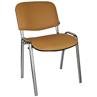 Стул Helmi HL-F01 "Изо", каркас хром, обивка кожзам песочный фото Стул Helmi HL-F01 "Изо", каркас хром, обивка кожзам песочный