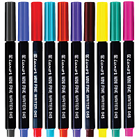 Набор капиллярных ручек Luxor "Mini Fine Writer 045" 10цв., 0,8мм, европодвес фото Набор капиллярных ручек Luxor "Mini Fine Writer 045" 10цв., 0,8мм, европодвес