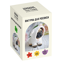 Набор для росписи из гипса ТРИ СОВЫ "Мопс в костюмчике", высота фигурки 8,5см, с красками и кистью, картонная коробка фото Набор для росписи из гипса ТРИ СОВЫ "Мопс в костюмчике", высота фигурки 8,5см, с красками и кистью, картонная коробка