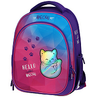 Ранец Berlingo Expert Light облегченный "Hello meow" 38*28*15см, 3 отделения, 2 кармана, анатомическая спинка фото Ранец Berlingo Expert Light облегченный "Hello meow" 38*28*15см, 3 отделения, 2 кармана, анатомическая спинка