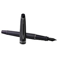 Ручка перьевая Waterman "Expert Metallic Black RT" синяя, 0,8мм, подарочная упаковка фото Ручка перьевая Waterman "Expert Metallic Black RT" синяя, 0,8мм, подарочная упаковка