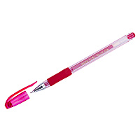 Ручка гелевая Crown "Hi-Jell Needle Grip" красная, 0,7мм, грип, игольчатый стержень, штрих-код фото Ручка гелевая Crown "Hi-Jell Needle Grip" красная, 0,7мм, грип, игольчатый стержень, штрих-код
