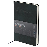 Ежедневник недатированный, А5, 136л., мягкий переплет, кожзам, BG "Business. Graphite", темно-серый фото Ежедневник недатированный, А5, 136л., мягкий переплет, кожзам, BG "Business. Graphite", темно-серый