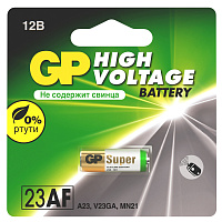 Батарейка GP MN21 (23AF, А23, VA23GA) 12V алкалиновая, BC1 фото Батарейка GP MN21 (23AF, А23, VA23GA) 12V алкалиновая, BC1