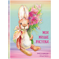 Скетчбук 80л., А5 7БЦ BG "So cutet", матовая ламинация, белый блок с градиентом, 100г/м2 фото Скетчбук 80л., А5 7БЦ BG "So cutet", матовая ламинация, белый блок с градиентом, 100г/м2