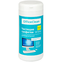 Универсальные влажные чистящие салфетки OfficeClean для очистки экранов и мониторов, пластиковых поверхностей 50+50шт фото Универсальные влажные чистящие салфетки OfficeClean для очистки экранов и мониторов, пластиковых поверхностей 50+50шт