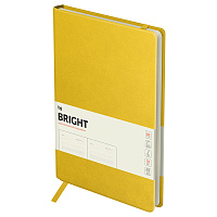Ежедневник недатированный, B5, 136л., твердый переплет, кожзам, BG "Bright. Yellow", желтый, карман фото Ежедневник недатированный, B5, 136л., твердый переплет, кожзам, BG "Bright. Yellow", желтый, карман