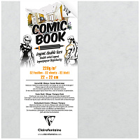 Скетчбук для маркеров 32л., 220*220 Clairefontaine "Comic book", на склейке, 220г/м2 фото Скетчбук для маркеров 32л., 220*220 Clairefontaine "Comic book", на склейке, 220г/м2