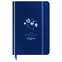 Ежедневник недатированный А5, 136л., 7БЦ BG "Flowery. Blue", глянцевая ламинация, отд.фольгой фото Ежедневник недатированный А5, 136л., 7БЦ BG "Flowery. Blue", глянцевая ламинация, отд.фольгой