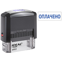 Штамп стандартный "ОПЛАЧЕНО", оттиск 38х14 мм, синий, TRODAT IDEAL 4911 DB-1.2, 161487 фото Штамп стандартный "ОПЛАЧЕНО", оттиск 38х14 мм, синий, TRODAT IDEAL 4911 DB-1.2, 161487
