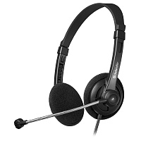Наушники с микрофоном Defender "Aura 104" (с регулятором громкости) 1,8м, черный фото Наушники с микрофоном Defender "Aura 104" (с регулятором громкости) 1,8м, черный
