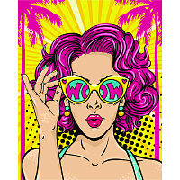 Картина по номерам на холсте ТРИ СОВЫ "Wow. Girl", 40*50, с акриловыми красками и кистями фото Картина по номерам на холсте ТРИ СОВЫ "Wow. Girl", 40*50, с акриловыми красками и кистями