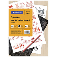 Бумага копировальная OfficeSpace, А4, 100л., черная фото Бумага копировальная OfficeSpace, А4, 100л., черная
