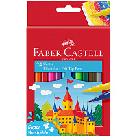 Фломастеры Faber-Castell Замок 24 цвета смываемые фото Фломастеры Faber-Castell Замок 24 цвета смываемые