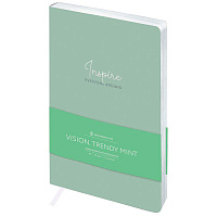 Ежедневник недатированный, А5, 136л., кожзам, Greenwich Line "Vision. Trendy mint", тон. блок, срез фольга фото Ежедневник недатированный, А5, 136л., кожзам, Greenwich Line "Vision. Trendy mint", тон. блок, срез фольга