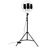Светильник настольный кольцевой Artstyle TL-603B, 36Вт, LED, диммирование 10 уровней, штатив до 2,1м, USB-порт, блок питания фото Светильник настольный кольцевой Artstyle TL-603B, 36Вт, LED, диммирование 10 уровней, штатив до 2,1м, USB-порт, блок питания