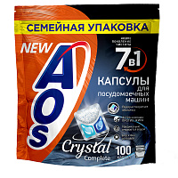 Капсулы для посудомоечной машины AOS "Crystal Complete", гибридные, доу-пак, 100шт фото Капсулы для посудомоечной машины AOS "Crystal Complete", гибридные, доу-пак, 100шт
