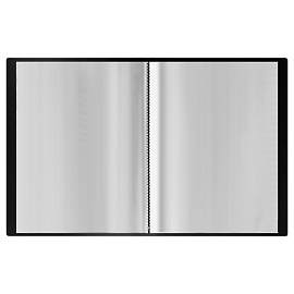 Папка с 20 вкладышами СТАММ "Герб" А4, 14мм, 700мкм, пластик, черный фото Папка с 20 вкладышами СТАММ "Герб" А4, 14мм, 700мкм, пластик, черный