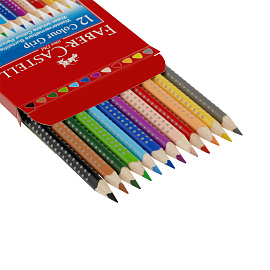 Карандаши цветные Faber-Castell Colour Grip 12 цветов трехгранные фото Карандаши цветные Faber-Castell Colour Grip 12 цветов трехгранные