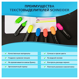 Набор текстовыделителей SCHNEIDER 4 шт., АССОРТИ, "Job", линия 1-5 мм, 1500 фото Набор текстовыделителей SCHNEIDER 4 шт., АССОРТИ, "Job", линия 1-5 мм, 1500