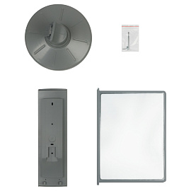 Демосистема настольная OfficeSpace с 10 серыми панелями, вращающаяся