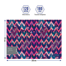 Папка-конверт на кнопке Berlingo "Tropical" А4, 180мкм, с рисунком