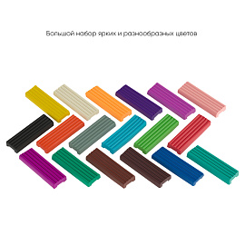 Пластилин Гамма Юный художник 18 цветов 252 г со стеком фото Пластилин Гамма Юный художник 18 цветов 252 г со стеком