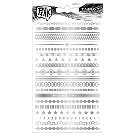 Наклейки-тату переводные АССОРТИ, Ч/Б, 11х20 см, PRIORITY