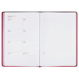 Еженедельник недатированный, B5, 64л., твердый переплет, кожзам, BG "Vienna.Fuchsia", фуксия