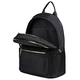 Рюкзак BRAUBERG PODIUM женский, 2 отделения, карман-антивор, нейлон, черный, 35х29х15 см, 270813