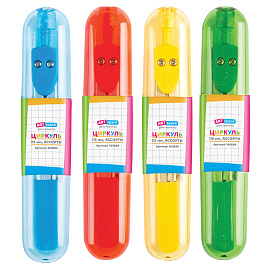 Циркуль ArtSpace металлический, 115мм, пластиковый пенал, ассорти фото Циркуль ArtSpace металлический, 115мм, пластиковый пенал, ассорти