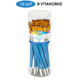 Кисть синтетика Гамма, плоская №20 фото Кисть синтетика Гамма, плоская №20