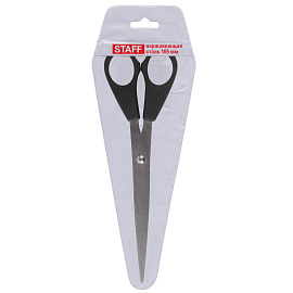 Ножницы STAFF Basic 165 мм, чёрные, ПВХ чехол с европодвесом, 235459