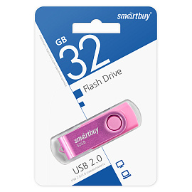Флеш-диск 32 GB SMARTBUY Twist USB 2.0, синий, SB032GB2TWB