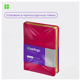 Ежедневник недатированный, А6, 160л., кожзам, Berlingo "xGold", зол. срез, фуксия