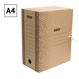 Папка архивная с завязками OfficeSpace "Standard" плотная, микрогофрокартон, 150мм, бурый, 1400л.