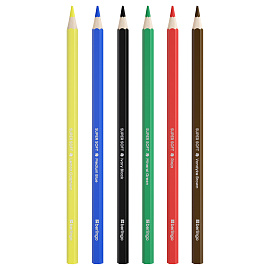 Карандаши цветные Berlingo "SuperSoft. Замки", 06цв., заточен., картон, европодвес