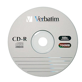 Диск CD-R Verbatim 700 МБ 52x cake box 43411 (100 штук в упаковке)