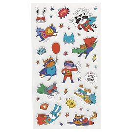 Наклейки объемные Мульти-Пульти "Супергерои", 22*10см, пакет европодвес